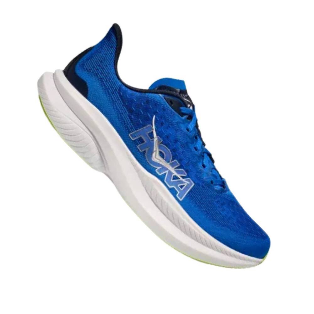 NEW HOKA men's mach 6 shoe in electric cobalt/varsity navy